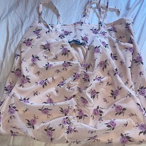 Floral Ruched Mini Dress